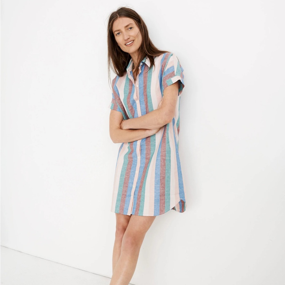 Madewell Central Shirtdress in Flagstaff Stripe
